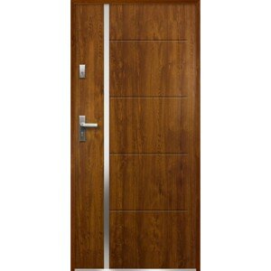 O.K. DOORS Oceľové vchodové dvere IRIS P55 zlatý dub 90 P