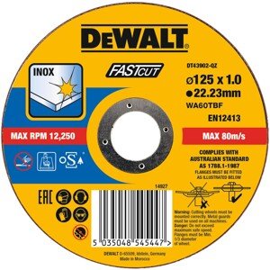 DeWalt Rezný kotúč na nerez DT43902 pr. 125 x 22,23 mm