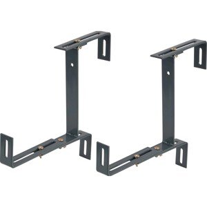 Balkonový držiak kvetinového hrantíka 3D, nosnosť 45 kg, antracitová, 2 ks