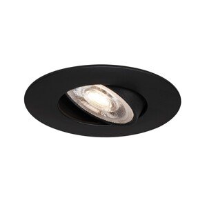 Brilo LED vstavané svietidlo Kulana čierne 3 ks, pr. 90 mm