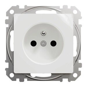 Schneider Zásuvka 1-násobná Sedna Design biela