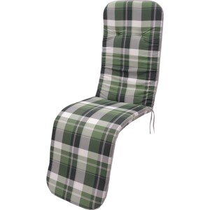 Sun Garden Relaxačná podložka Borkum károvaná zelená 174 x 50 x 5,5 cm