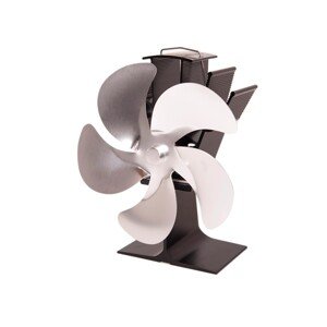 HS Flamingo Ventilátor na kachle 5lopatkový, strieborný, 115 x 180 x 197 mm