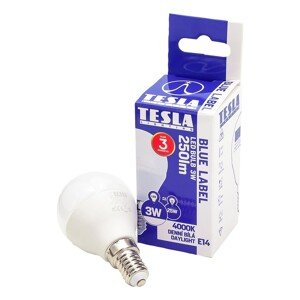 Tesla LED žiarovka P45, E14, 3 W, 250 lm, 4000 K