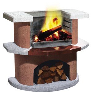 Buschbeck Záhradný grilovací bar Bologna, biela/terakota, 110 x 65 x 93 cm