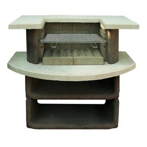 Buschbeck Záhradný grilovací bar Montana, biela/hnedá, 110 x 65 x 101 cm