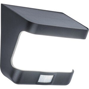 Lutec TRY LED vonkajšie solárne nástenné svietidlo so senzorom na pohyb, čierne