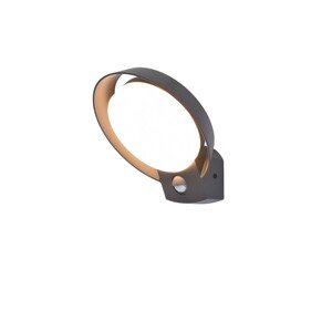 Lutec POLO LED vonkajšie nástenné svietidlo so senzorom na pohyb, tmavo sivé