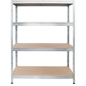 AR Shelving Záťažový bezskrut. regál Rivet, pozink., 4 police, 180 x 120 x 45 cm