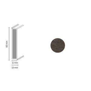 Döllken Profiles Lišta CUBU Stone & Style 2822 bridlice 60 x 13 x 2500 mm