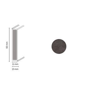 Döllken Profiles Lišta CUBU Stone & Style 2819 bridlice antracit 60 x13 x2500 mm