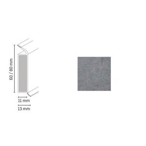 Döllken Profiles Lišta EP 60/13 flex life 2615 pieskovcová sivá 60 x 13 x 2500mm