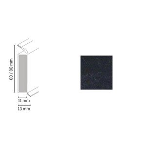 Döllken Profiles Lišta EP 60/13 flex life 2716 bridlica tmavá 60 x 13 x 2500 mm