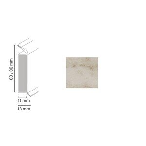 Döllken Profiles Lišta EP 60/13 flex life 2723 Polar Travertine 60 x 13 x 2500mm