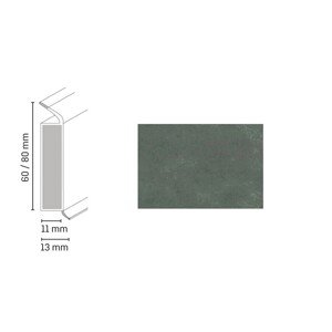 Döllken Profiles Lišta EP 60/13 flex life 3089 Cement tm. sivý 60 x 13 x 2500 mm