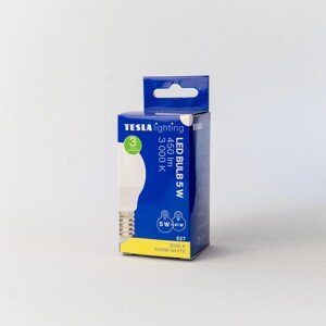 Teslá LED žiarovka Bulb G45, E27, 5 W, 230 V, 450 lm, 25000 h, 3000 K, 220°
