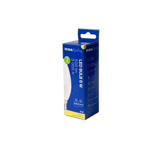 Teslá LED žiarovka Candle C37, E14, 6 W, 230 V, 500 lm, 25 000 h, 3000 K, 220°