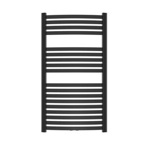 Invena Kúpeľňový rebrový radiátor, čierna, 54 x 100 cm