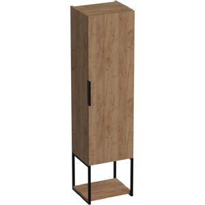 A-Interiéry Doplnková kúpeľňová skrinka vysoká Kubo Go V 130 P/Ľ zlatý dub