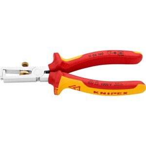 Knipex Odizolovacie kliešte s otváracou pružinou, chróm, viaczl.návl. VDE 160 mm