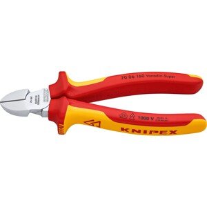 Knipex Bočné štiepacie kliešte, chróm., izolované viackomp.návleky VDE, 160 mm