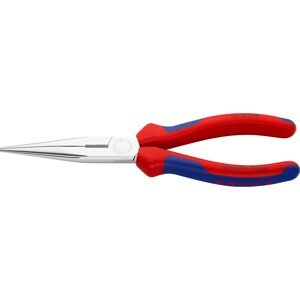 Knipex Polguľaté kliešte s čepieľkami, chrómované, viaczložkové návleky, 200 mm