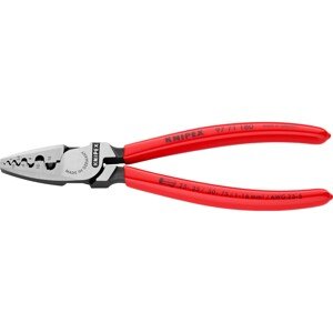 Knipex Lisovacie kliešte na koncové dutinky, potiahnuté plastom, 180 mm