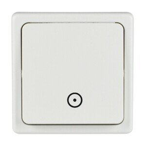 SEZ Tlačidlo 1/0 Standard, 10 A - 250 V, biele