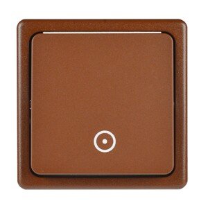 SEZ Tlačidlo 1/0 Štandard, 10 A - 250 V, škoricové