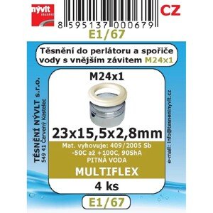 Súprava tesnení do perlátoru E1/67 s vonkajším závitom M24x1, multiplex, 4 ks