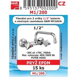 Súprava tesnení na vodovodné batérie 1/2", 15 ks