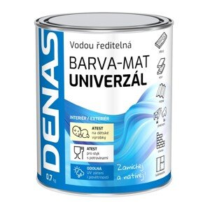 Denas Vrchná farba na drevo, kov a betón Univerzál-mat, 0610 krémová, 700 g