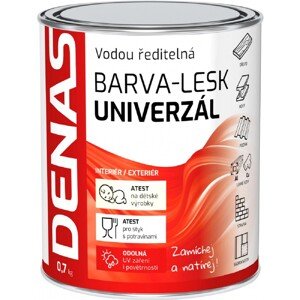 Denas Vrchná farba na drevo, kov a betón Univerzál-lesk, 0250 palisander, 700 g