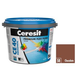 Ceresit Flexibilná škárovacia hmota CE 40 Aquastatic Chocolate, 5 kg