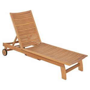 VLC Záhradné lehátko Chelsea z eukalyptového dreva 32-97 x 195 x 64 cm