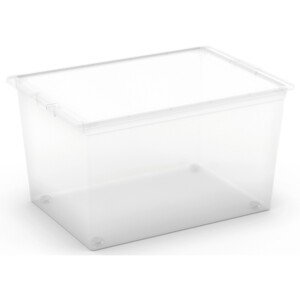 Kis Úložný box s kolieskami a vekom C Transparent XL, 30,5 x 55 x 38,5 cm