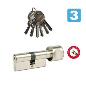 Richter Czech EURO Secure Bezpečnostná vložka 30/35K, 6 kľúčov, matný nikel