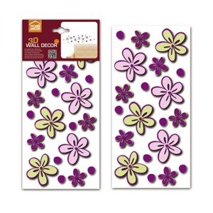 Crearreda Samolepiaca dekorácia Little Flowers 3D