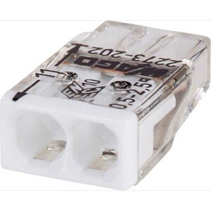 WAGO Inštalačná svorka 2273 PUSH WIRE 2 plné vodiče, max. 2,5 mm2, 100 ks