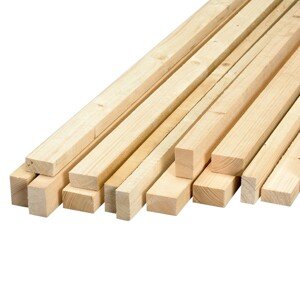 Rettenmeier Lata neopracovaná smrek/jedľa, akosť 1, 200 x 2,4 x 4,8 cm