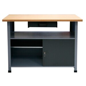 Küpper Pracovný stôl Light, 1 zásuvka + 1 polica + 1 dvierka, 120 x 84 x 60 cm