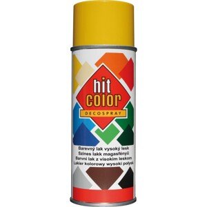 hitcolor Dekoratívny lak v spreji vysoký lesk RAL 1021 žltý horčičný 400 ml