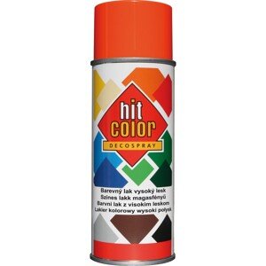 hitcolor Dekoratívny lak v spreji vysoký lesk RAL 2004 oranžový pravý 400 ml