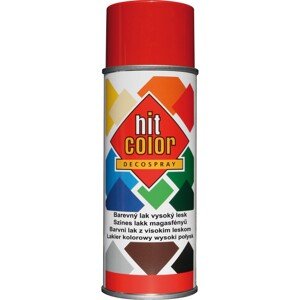 hitcolor Dekoratívny lak v spreji vysoký lesk RAL 3000 ohnivo červený 400 ml