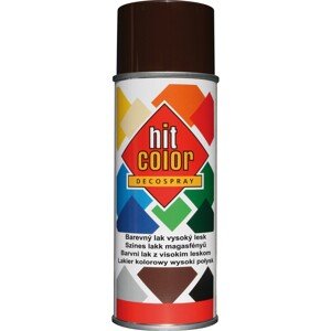 hitcolor Dekoratívny lak v spreji vysoký lesk RAL 8017 čokoládovo hnedý 400 ml