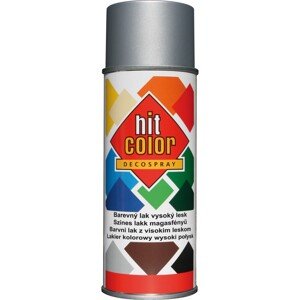 hitcolor Dekoratívny lak v spreji vysoký lesk RAL 9006 biely hliník 400 ml