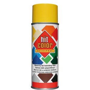 hitcolor Dekoratívny lak v spreji hodvábny lesk RAL 1021 žltý horčičný 400 ml