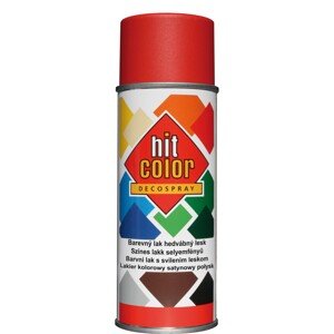 hitcolor Dekoratívny lak v spreji hodvábny lesk RAL 3000 ohnivo červený 400 ml