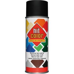 hitcolor Dekoratívny lak v spreji matný RAL 9005 čierny 400 ml