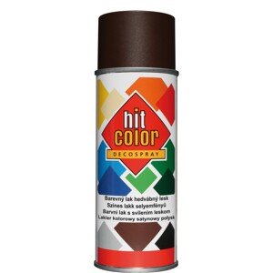 hitcolor Dekoratívny lak v spreji hodvábny lesk RAL 8017 čokoládovo hnedý 400ml